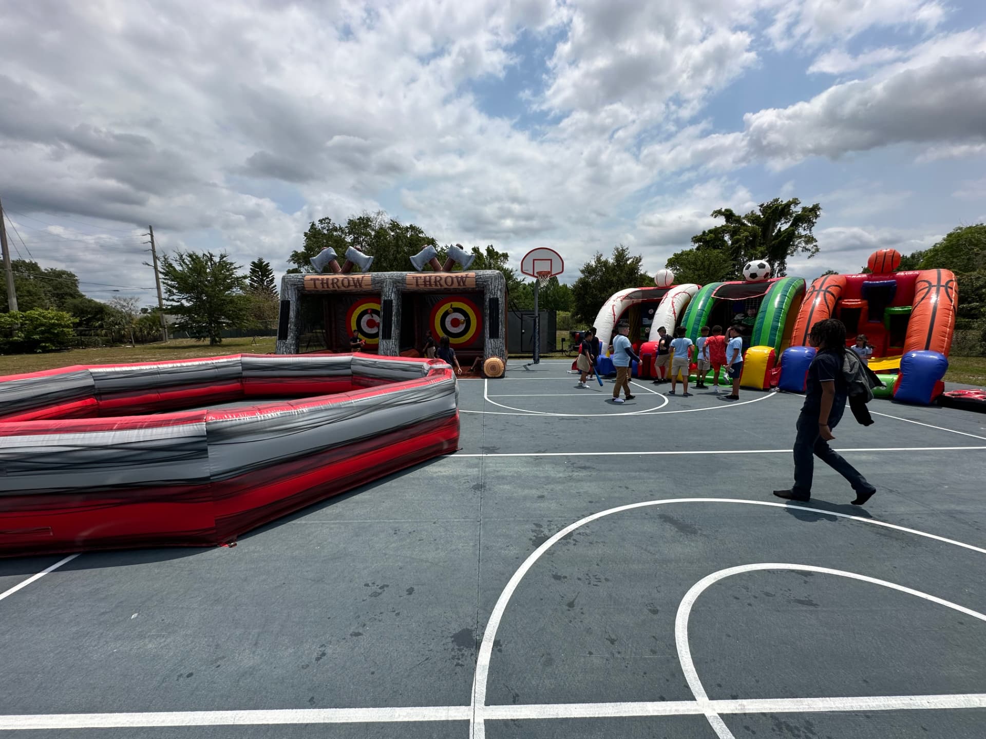Students at a Bounce Hype school event