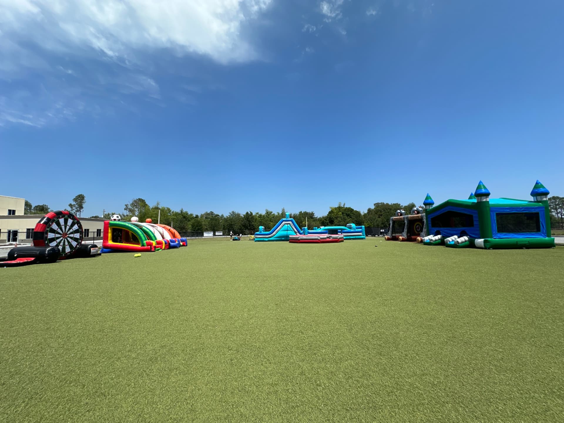 Students enjoying a Bounce Hype event day